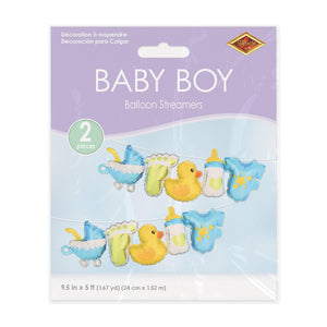 Bulk Baby Boy Balloon Streamers (6 Pkgs Per Case) by Beistle