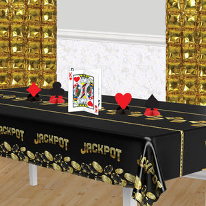 Bulk Metallic Casino Tablecover (12 Pkgs Per Case) by Beistle