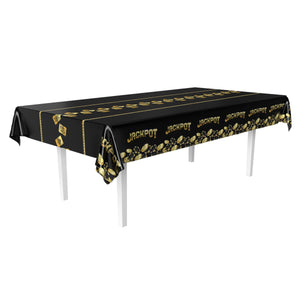 Bulk Metallic Casino Tablecover (12 Pkgs Per Case) by Beistle