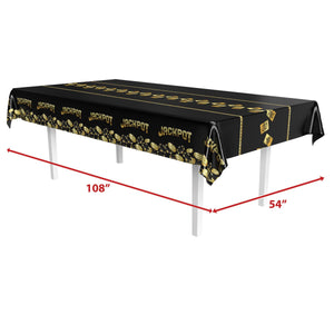 Bulk Metallic Casino Tablecover (12 Pkgs Per Case) by Beistle