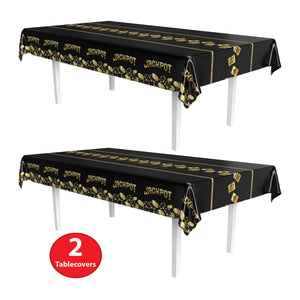 Bulk Metallic Casino Tablecover (12 Pkgs Per Case) by Beistle