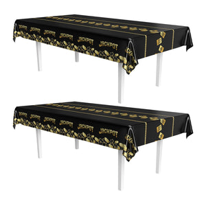 Bulk Metallic Casino Tablecover (12 Pkgs Per Case) by Beistle