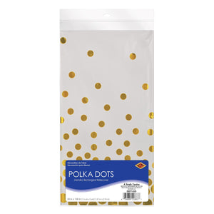 Beistle Metallic Polka Dots Tablecover