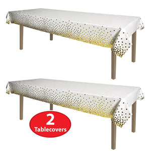 Beistle Metallic Polka Dots Tablecover