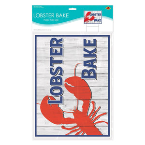 Beistle Plastic Lobster Bake Yard Sign