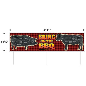 Beistle Plastic Jumbo Bring On The BBQ Yard Sign