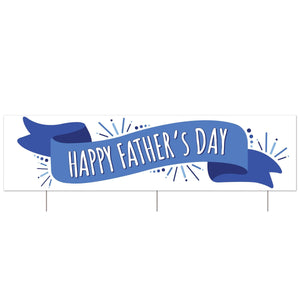 Plastic Jumbo Happy Father's Day Yard Sign - Bulk 6 Pack