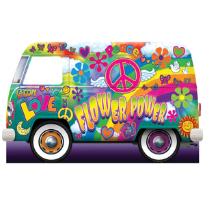 Hippie Bus Party Stand-Up Decoration - Bulk 4 Pack