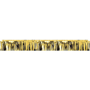 Metallic Party Fringe Banner Gold - Bulk 12 Pack