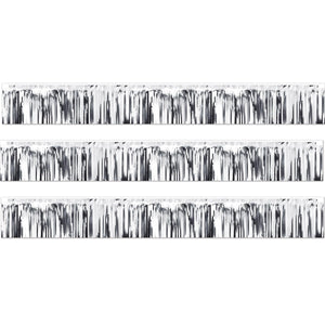 Beistle Metallic Fringe Banner Silver