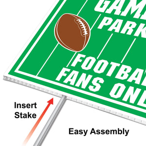 Beistle Plastic Game Day Parking Yard Sign