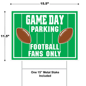 Beistle Plastic Game Day Parking Yard Sign