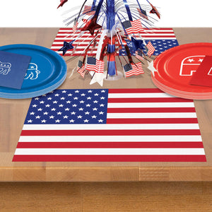 Beistle Plastic American Flag Placemats