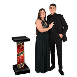 Red Carpet 3-D Short Party Column Props