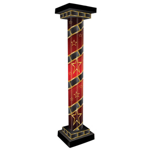 Red Carpet 3-D Tall Party Column Prop - Bulk 2 Pack