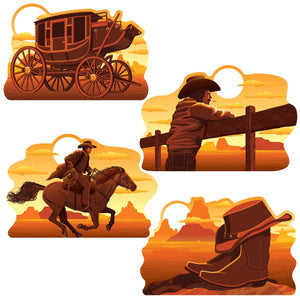 Wild West Cutouts - Bulk 48 Pack