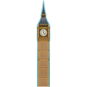 Big Ben Stand-Up Decoration Decoration - Bulk 4 Pack