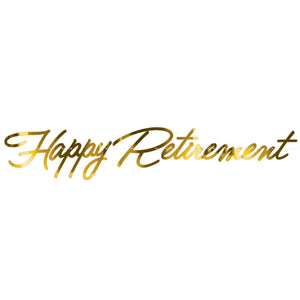 Foil Happy Retirement Streamer - Bulk 12 Pack