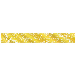 Metallic Happy Anniversary Banner - Bulk 12 Pack