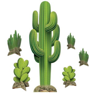 Western Cacti Stand-Up Decorations - Bulk 6 Pack