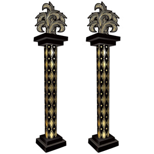 Masquerade 3-D Tall Column Props - Bulk 2 Pack