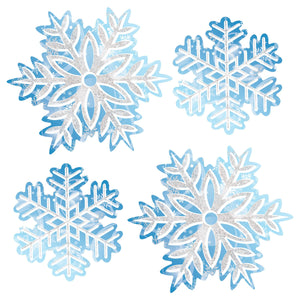 Winter Wonderland Hanging Snowflakes - Bulk 4 Pack