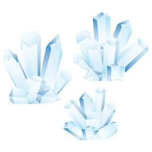 Winter Wonderland Ice Crystal Stand-Up Decoration - Bulk 3 Pack