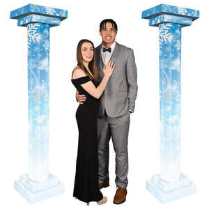 Winter Wonderland 3-D Tall Column Props - Prom Decor - 69.5 Inch x 16.75 Inch