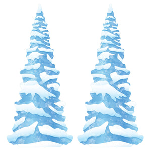 Winter Wonderland Tree Stand-Up Decoration - Bulk 2 Pack