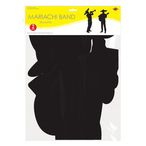 Beistle Bulk Mariachi Band Silhouette Decorations - 24 Pack