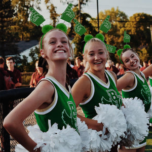 Beistle #1 Hand Boppers with Marabou in Green - School Spirit Boppers in Green