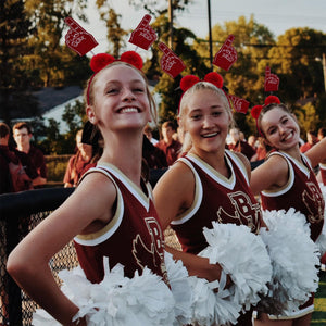 Beistle #1 Hand Boppers with Marabou in Red - School Spirit Boppers in Red