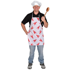 Beistle Crawfish Fabric Novelty Apron - Mardi Gras Crawfish Apron