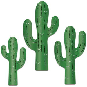 Foil Cactus Silhouette Decorations - Bulk/36 Silhouettes