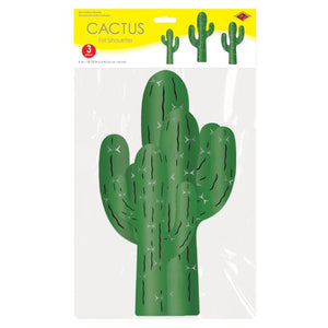 Beistle Bulk Foil Cactus Silhouette Decorations - 36 Silhouettes