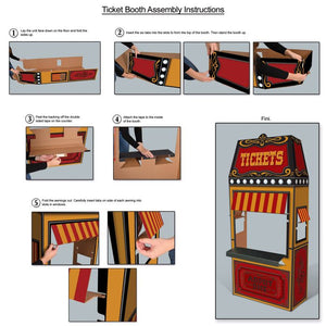 Beistle Bulk 3-D Ticket Booth Prop - 4 Pack