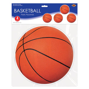 Beistle Bulk Plastic Basketball Placemats - 48 Pack