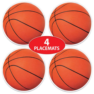 Beistle Bulk Plastic Basketball Placemats - 48 Pack