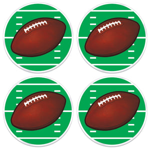 Plastic Football Placemats - Bulk 48 Pack