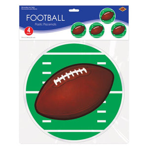 Beistle Bulk Plastic Football Placemats - 48 Pack