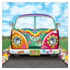 Hippie Bus Luncheon Napkins - Bulk 192 Pack