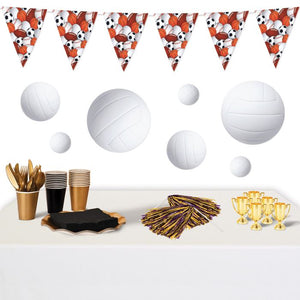 Beistle Bulk Volleyball Cutout Decorations - 240 Pack