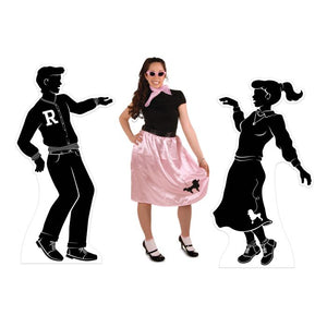 Beistle Bulk 50's Dancing Silhouette Stand-Ups - 8 Pack