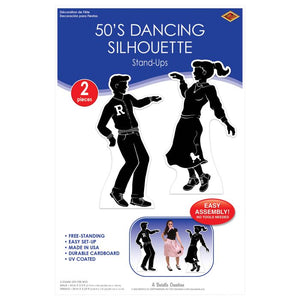 Beistle Bulk 50's Dancing Silhouette Stand-Ups - 8 Pack