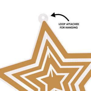 Beistle Bulk Gold 3-D Plastic Star Centerpiece - 12 Pack