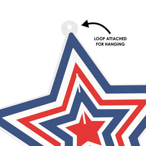 Beistle Bulk Red, White and Blue 3-D Plastic Star Centerpiece - 12 Pack