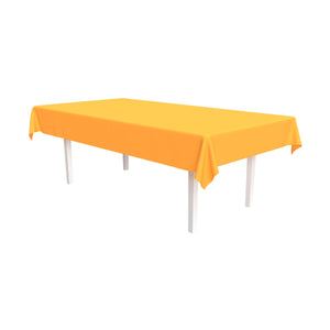 Neon Orange Plastic Rectangular Tablecover - Bulk 12 Pack