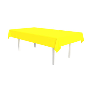 Yellow Plastic Rectangular Tablecover - Bulk 12 Pack