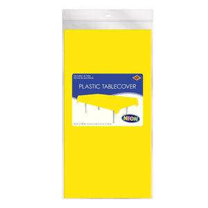 Beistle Bulk Yellow Plastic Rectangular Tablecover - 12 Pack