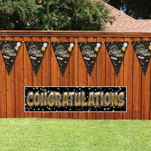 Beistle Bulk Graduation Oversized Pennant Banner - 12 Pack